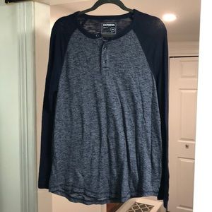 Mens long sleeve Henley